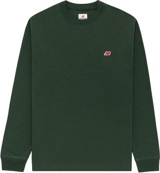 New Balance MADE in USA Core Long Sleeve T-shirt Asia Sizing Midnight Green MT21542-MTN