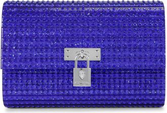 Kurt Geiger Womens Brixton Lock Party Clutch Bag - Blue - One Size