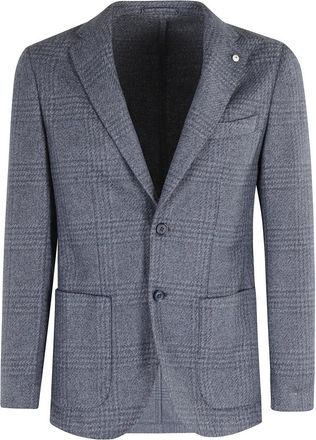 L.B.M. 1911 Blazers, male, Blue, L, Blue Wool Jacket with Patch Pockets