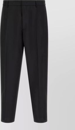 Jil Sander virgin wool mohair tapered cropped trousers