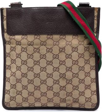 Gucci Pre-owned Gucci GG Canvas Web Crossbody Unisex S6523F3R8WNYO33S
