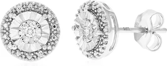 Vir Jewels 1/8 cttw Lab Grown Diamond Composite Earrings in Sterling Silver With Push Backs For Women