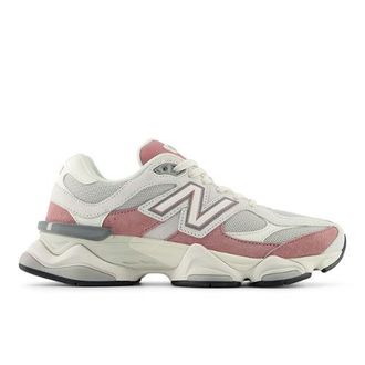 New Balance Unisex 9060 en Rosa/Gris, Gamuza/Malla, Talla 37.5