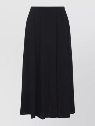 Alberta Ferretti georgette midi skirt high rise crepe
