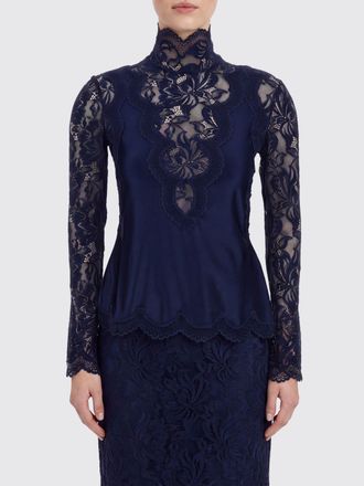 Paco Rabanne Top a dolcevita in pizzo a maniche lunghe con fit slim