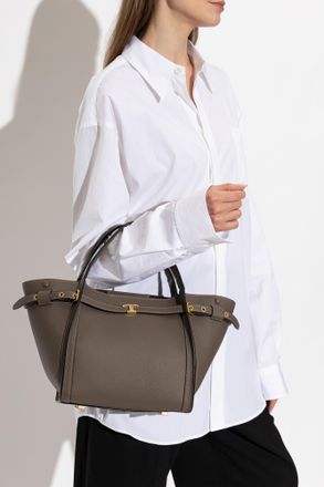 Tod's Leather Bag Tim Small, Womens, Grey