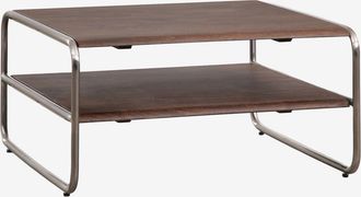 Sklum Mesa De Centro En Madera De Acacia Y Acero Inoxidable Altrex Sklum 60 X 60 Cm
