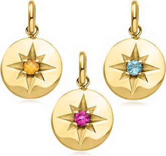 Ross-Simons Italian June/White Pearl Birthstone Starburst Charm in 10kt Yellow Gold