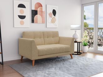 Kahla 2-Sitzer Sofa aus Strukturstoff in Beige