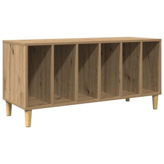Berkfield Home Record Cabinet Artisan Oak 100x38x48 cm Engineered Wood in Brown | Size: 100 x 38 x 48 cm
