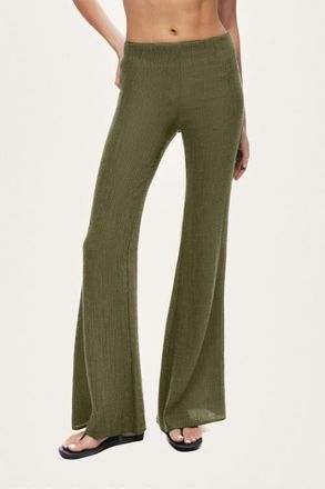 Nocturne Flared High-Waist Pants in Khaki at Nordstrom, Size X-Small Eu