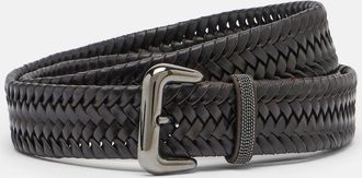 Brunello Cucinelli Monili braided leather belt