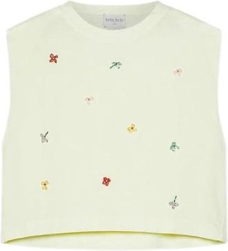 Forte_Forte Petites Fleurs Embroidery Top - Dames - Tops zonder mouwen - Groen - S - Tops