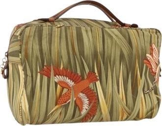 Ferragamo Pre-owned Handbags, female, Green, Size: ONE SIZE Pre-owned He22 3512 Hand Bag