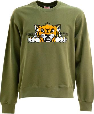 Kenzo Felpa girocollo con ricamo - Verde