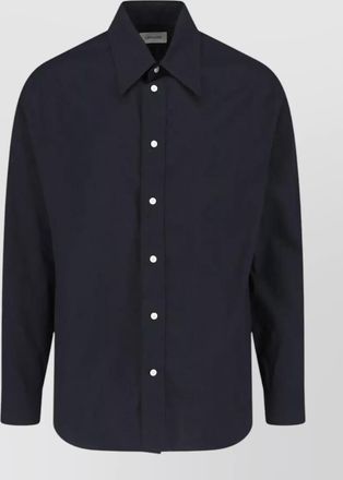 Christophe Lemaire long sleeve shirt curved hem pointed collar