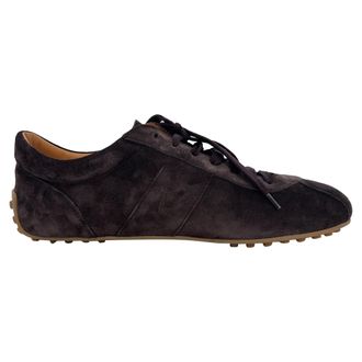 Tod's TodS Pre-owned Mens Low Top Sneakers in Brown Suede - Size UK 9