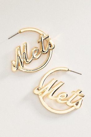 BaubleBar MLB Wordmark Hoop Earrings