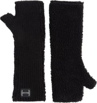 Hogan Gebreide/Fleece Handschoenen - unisex - Handschoenen - Zwart - ONE Size - Wol - Accessoires