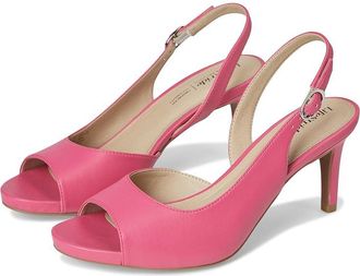 Life Stride Teller 2 Slingback Peep Toe Pumps Womens Sandals French Pink : 6.5 W (C), Faux Leather