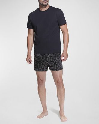 Majestic International Men & apos;s Dotted Silk Boxer Shorts