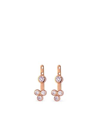 Lark & Berry Orecchini Trinity in oro rosa 14kt con diamanti