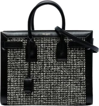 Saint Laurent Pre-owned Handbags, female, Black, Size: ONE SIZE Pre-owned Fabric Tote