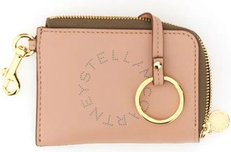 Stella McCartney Stella McCartney Portemonnaies - Compact Wallet With Perforated Logo And Zip Closur - Gr. unisize - in Rosa - für Damen