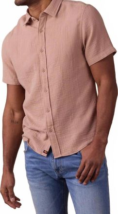 The Normal Brand Kalo Short Sleeve Button Up In Driftwood