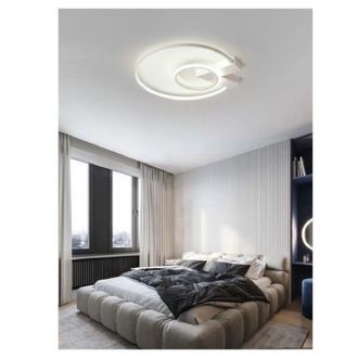Trade Shop Trade Shop Traesio - Trade Shop - Plafoniera Led 32w Lampadario Soffitto Design Cerchi Moderno Tondo Bianco Pn-04b