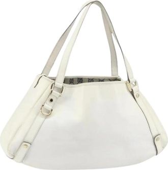 Gucci Pre-owned Shoulder Bags, female, White, Size: ONE SIZE Pre-owned Vintage Leather Shoulder Bag