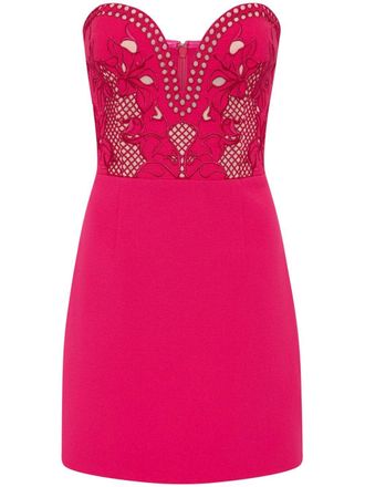 Rebecca Vallance Claudia mini-jurk met geborduurde bloemen - Roze