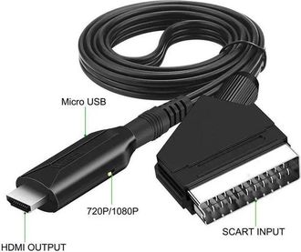 OEM Convertidor Scart A Hdmi, Todo En Uno, Entrada Scart A Salida Hdmi, Resoluci&oacute;n Hd 720p/1080p Para Hdtv, Monitor, Proyector, Ps3, Xbox, Blu-ray, Dvd, S