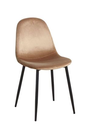 Regalos Miguel Sillas - Silla Teok Black Terciopelo - Marr&oacute;n Claro