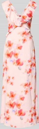 Mbym mbyM Maxikleid aus Viskose mit Volants Modell Callindra in Hellrosa, Gr&ouml;&szlig;e XL