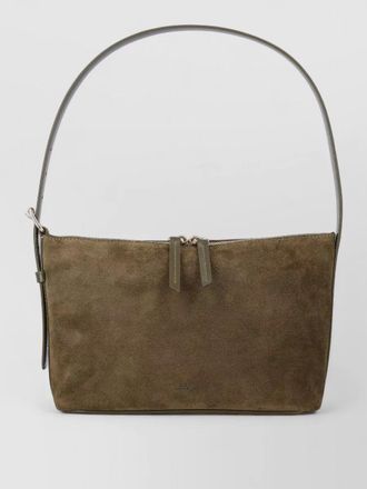 A.P.C. vera suede shoulder bag adjustable strap