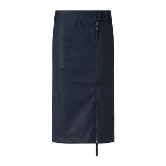 Pinko Pinko, Rokken, Dames, Blauw, S, Leather Skirts