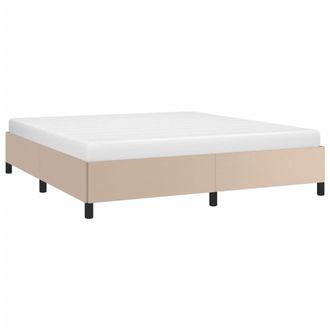 vidaXL Vidaxl - Estructura Cama Sin Colch&oacute;n Cuero Sint&eacute;tico Capuchino 160x200cm