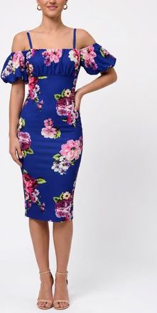Rachel Roy SAMIRA FLORAL DRESS in Blue Floral at Nordstrom, Size X-Large