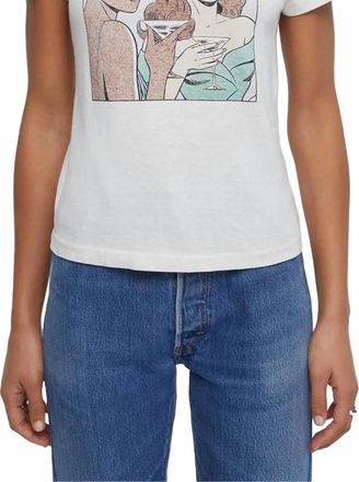 Re/Done Classic Happy Hour Tee In Vintage White