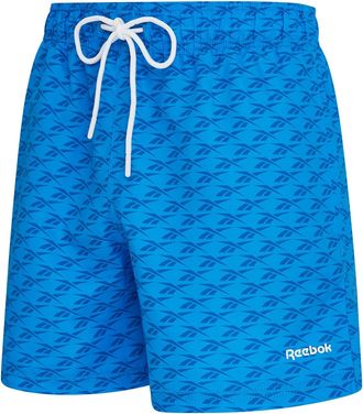 Reebok Badeshorts REEBOK Sergio, Herren, Gr. XL, N-Gr, blau, Microfaser, Obermaterial: 100% Polyester, Badehosen Badeshorts, mit seitlichen Taschen