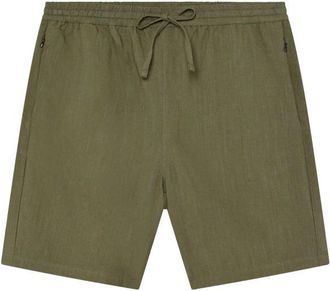 Knowledge Cotton Apparel Fig Linen-Mix Shorts Shorts f&uuml;r Herren | oliv
