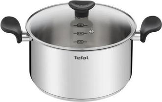 T-fal Cacerola De Acero Inoxidable De 24 Cm Con Tapa - E3084604 Tefal
