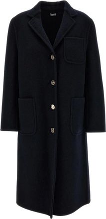 Thom Browne Enkelrij jas van wol - Dames - Mantels - Blauw - Maat: XS Wol