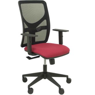 Piqueras y Crespo Silla Motilla Malla Negra Asiento Bali Granate Brazo Regulable