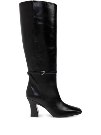 Nodaleto 90mm buckle-strap knee-high boots - Black