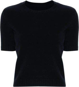 Maison Margiela short-sleeve wool jumper - women - Wool - M - Blue