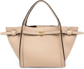 Tod's Beige T Timeless Small Tote