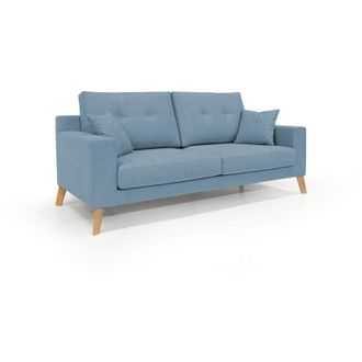 Divani.Store Danish Sof&aacute; Moderno De Tela Suave E Impermeable 166 Cm Azul Claro
