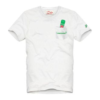 MC2 Saint Barth T-Shirts, male, White, Size: S Lemon Patterned T-shirt